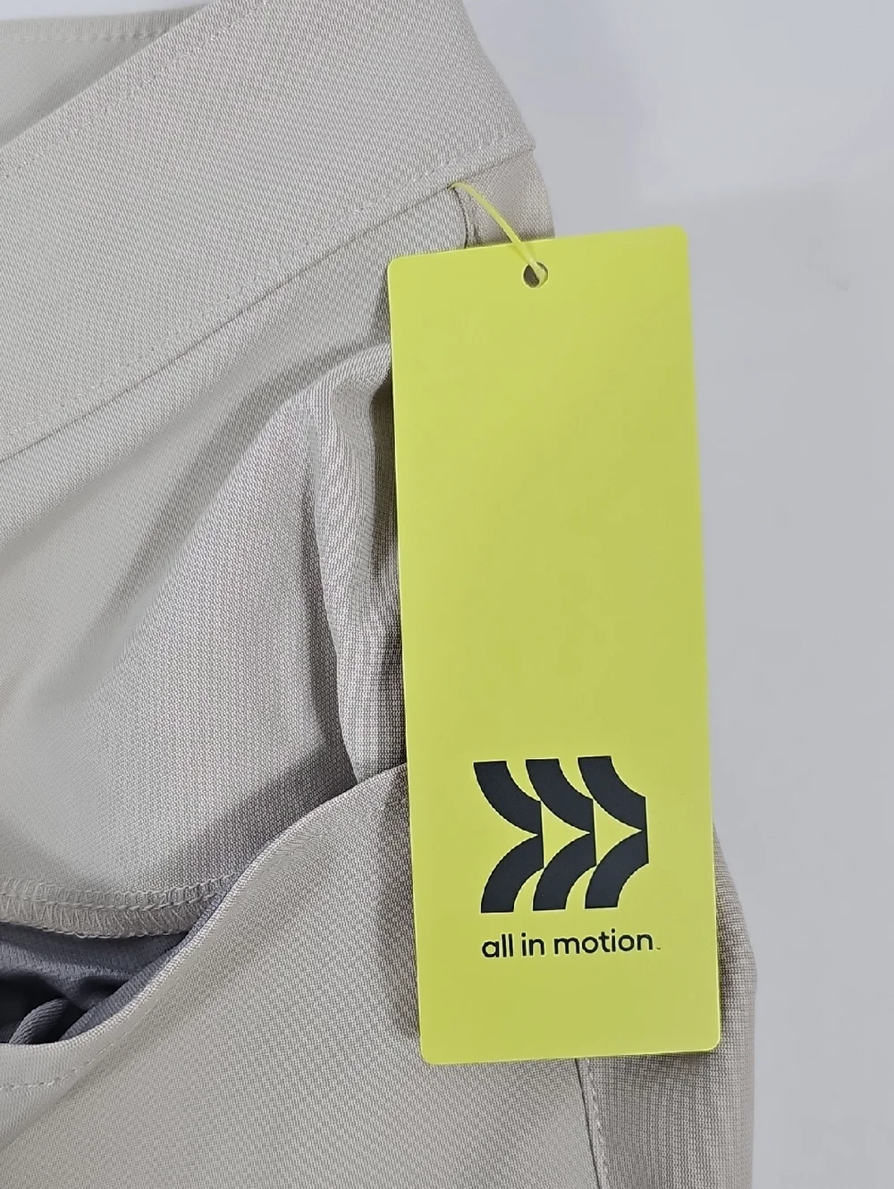 NWT All In Motion Trousers Lifestyle Slim Pants Stone Beige 34 Gorpcore Travel